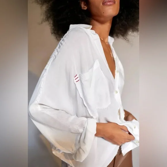 BDG Urban Outfitters Fringe Button Down Top - Picture 1 of 10